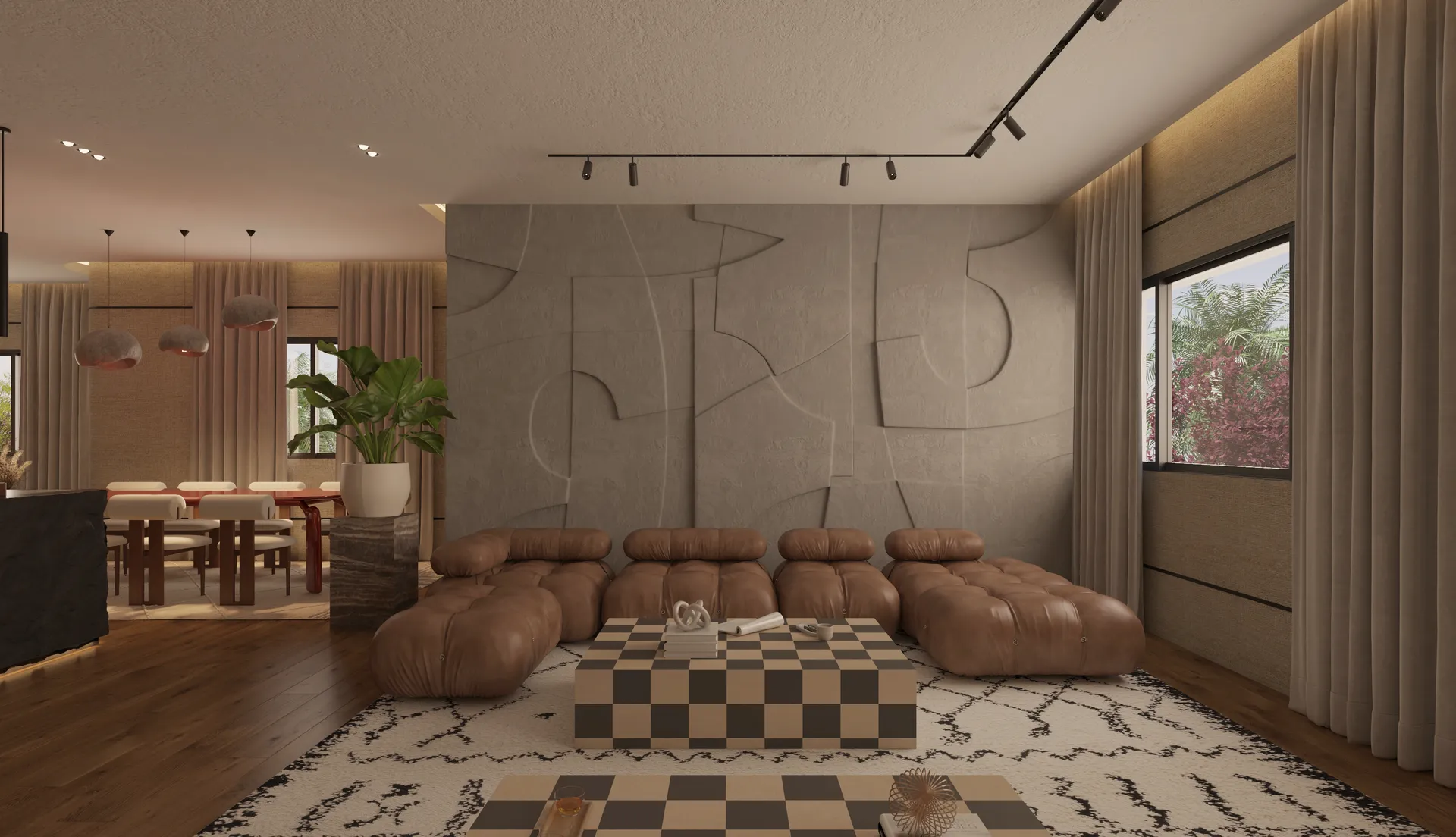 Interior – visualización 3D del proyecto 1 de ReDesign Studio