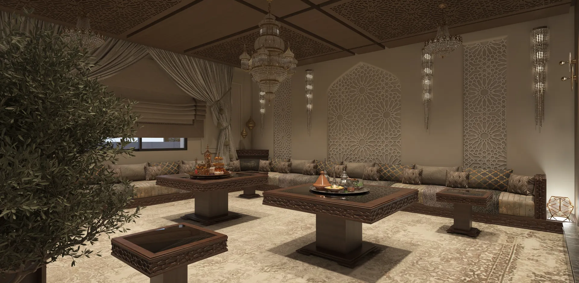 Salón – visualización 3D del proyecto 3 de ReDesign Studio